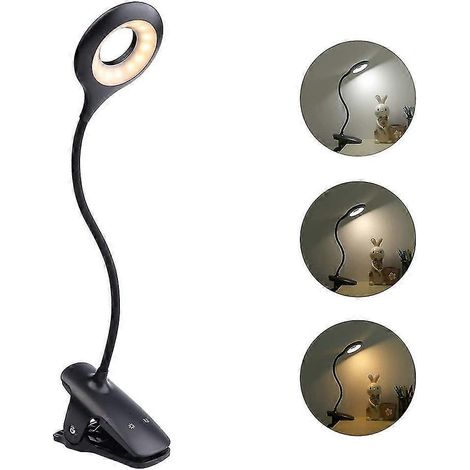 Tragbare Stirnlampe mit Clip zum Schutz der Augen, USB-aufladbar, mit drei Lichtintensitätsstufen.