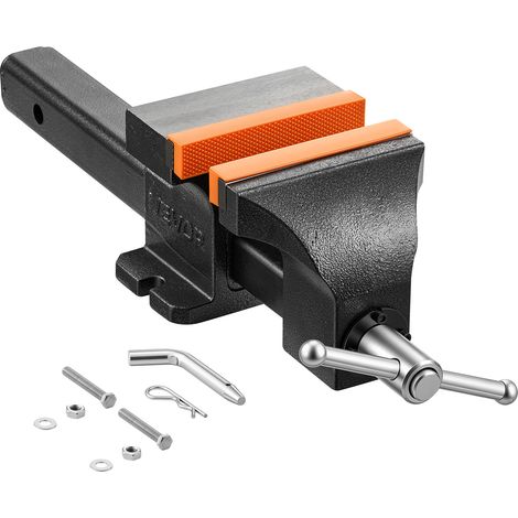 VEVOR Etau Etabli Largeur Machoire 150 mm Etau Table sur Recepteur Attelage pour Sciage, Percage, Decoupe Tubes, en Fonte Ductile, avec Enclume, Profondeur de Gorge 90 mm, Ouverture de Machoire 142 mm (1/5)