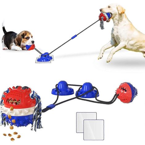 Jouet interactif à ventouses pour chien, avec 2 balles et ventouses multifonctions. (1/5)