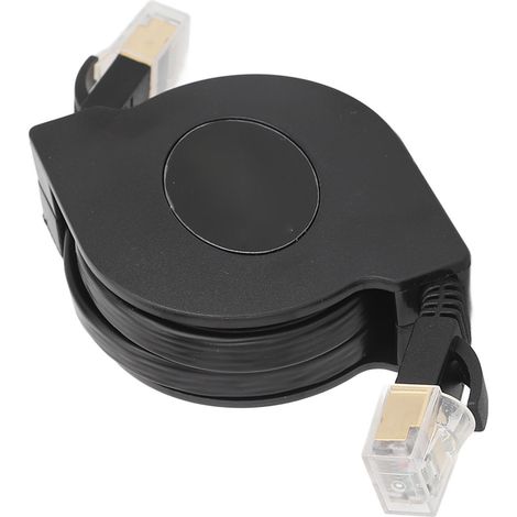Câble Cat7 rétractable Portable en cuivre plat, cordon de raccordement pour réseau Ethernet haute vitesse, 1.5 mètres (1/5)
