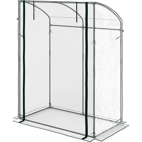 Filiyano-Serre avec porte, toit incurvé, résistante à l'hiver, serre en aluminium, serre pour balcon, jardin, serre à tomates 128 x 70 x 170 cm, serre (1/5)