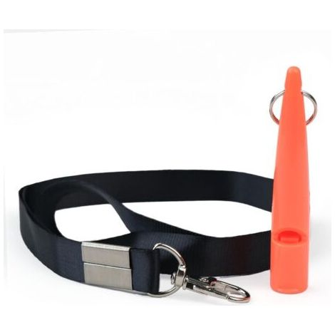 Sifflet pour chien avec cordon pratique - Sifflet d'entraînement professionnel avec fréquence normalisée et bande de sifflet - Idéal pour l'entraînement du chien (orange) (1/5)