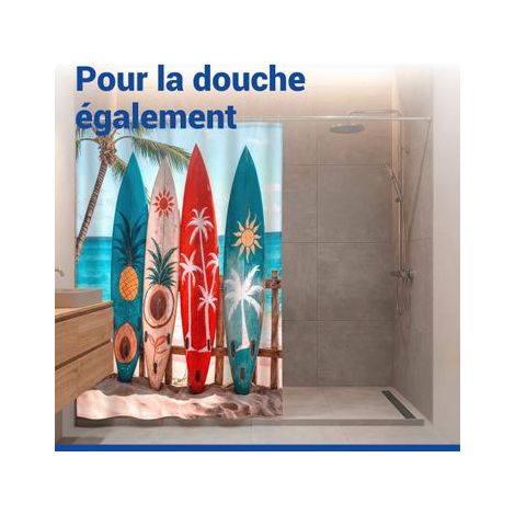 Rideau de douche LOUROS, 200 x 180 cm, WENKO (1/5)