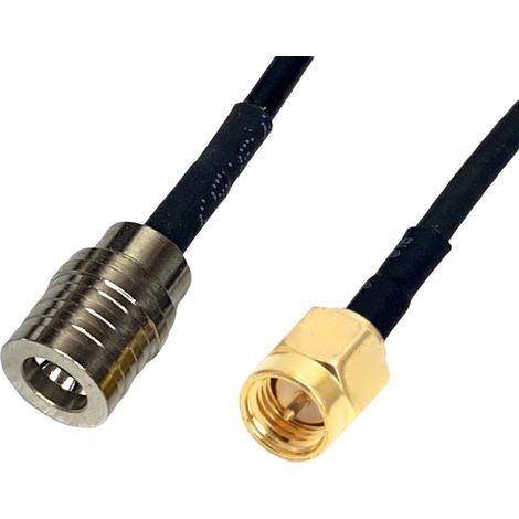 Anschlusskabel mit QMA-Stecker / SMA-Stecker RG174, 20 cm