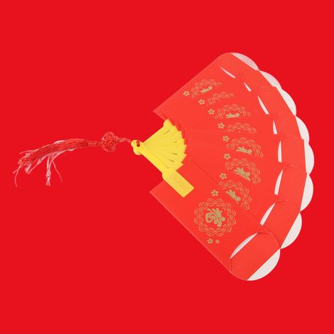 Kreative Faltanleitung für einen roten Fächerumschlag zum Frühlingsfest 2023 (Jahr des Hasen) – Neujahrs-Fächerumschlag (1/5)