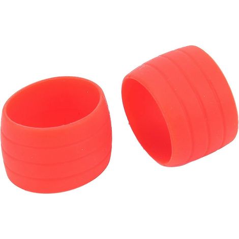 Anneau de fixation élastique en silicone pour guidon de vélo, manchon rouge (1/5)