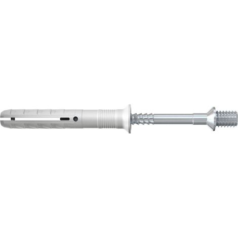 50 chevilles à frapper N Ø6 x 40 mm avec clou avec filetage de connexion Ø7 x 150 mm pour fixation de colliers - Fischer (1/3)