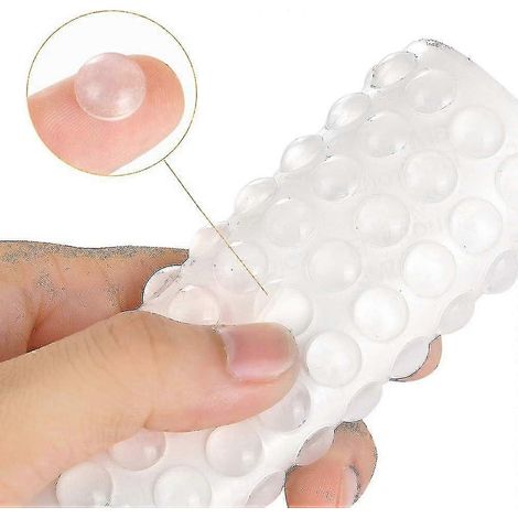 200 butoirs de porte de placard en caoutchouc transparent auto-adhésif, coussinets souples pour portes de placard (1/5)