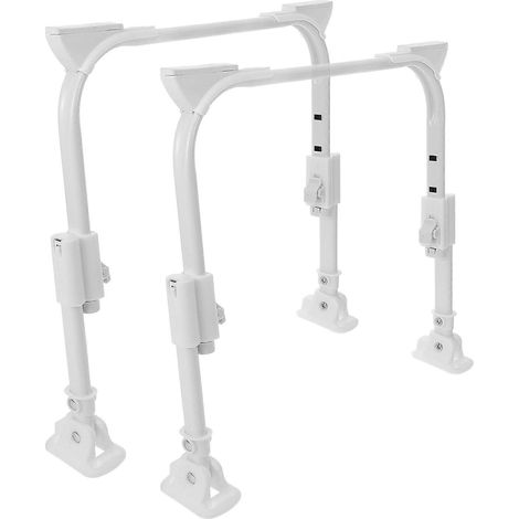 Pieds de lit pliants extensibles adaptés aux bureaux pour ordinateur portable, en métal, lot de 2, ensemble de remplacement pratique. (1/5)