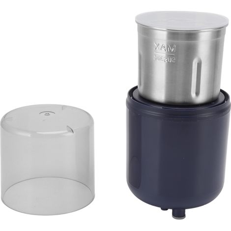 Moulin à café électrique 200W acier inoxydable broyeur à grains amovible à pression pour cuisine maison bureau 250V prise UE (1/5)