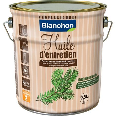 Blanchon – Huile pour bois blanc 2,5 litres – Protection et restauration – Application facile – Formulation huiles naturelles et cires