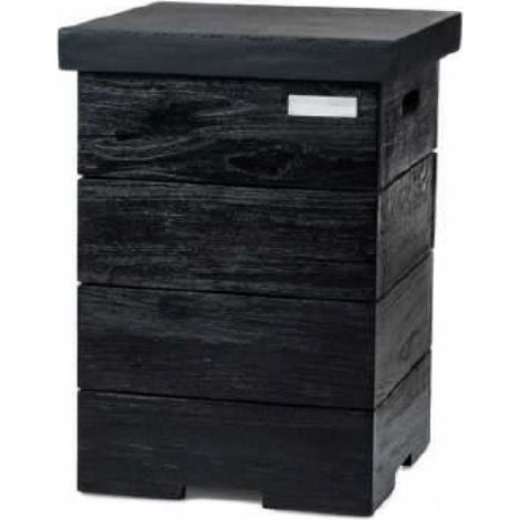 Happy Cocooning Mania Enclosure Beistelltisch für Gasflaschen Teak Black Schwarz