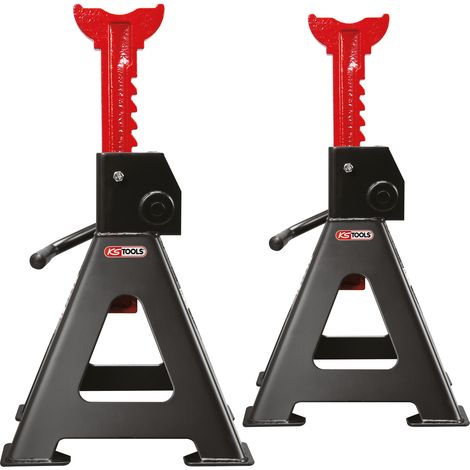 KS Tools - Chandelles à crémaillère, 10t - lot de 2 - 160.0372 (1/2)