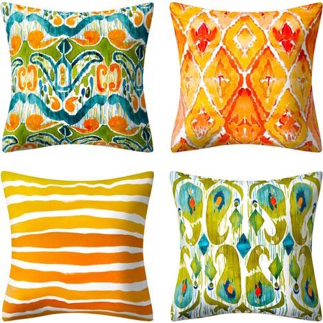 Lot de 4pcs Housses de Coussin 45x45cm style ethnique Vintage Taie d'oreiller (1/5)