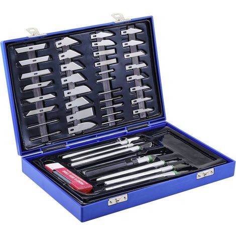 TO-7692339 SET de lames de 50 pièces Scalpel couteau à pochoir couteau de précision SET de coupe 56 parties S819922 (1/5)
