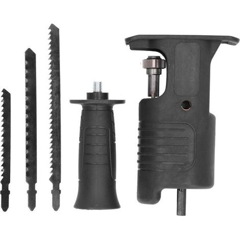 Kit d'accessoire scie sauteuse pour perceuse sans fil avec lames. Scies sauteuses pour la découpe du métal et du bois. (1/4)