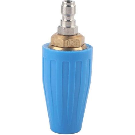 Buse de nettoyeur haute pression, buse rotative puissante résistante à l'usure, connexion rapide de 3600PSI 1/4"pour laveuse à pression industrielle