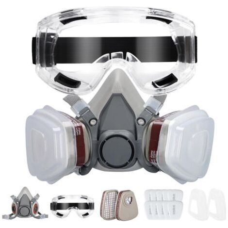 KN95 Full Face Respirator Mask with Filters, Reusable Paint Spray Dust Mask, Ideal for Polishing, Welding, Graffiti (1/5)