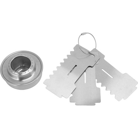Réchaud de camping portable d'extérieur en acier inoxydable, mini réchaud de randonnée pour le camping, la randonnée et les barbecues. (1/5)