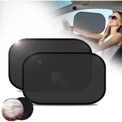 Sonnenschutz fürs Auto – Ausziehbarer Sonnenschutz für Seitenfenster – UV- und Hitzeschutz – Universell für SUVs und Minivans – 50 x 30 cm – 2 Stück (1/5)