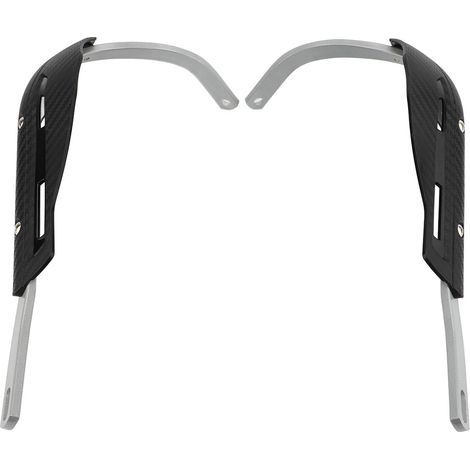 Protège-mains de moto, vis de verrouillage réglable en alliage d'aluminium, protection universelle pour guidon, noir (poignée argentée)