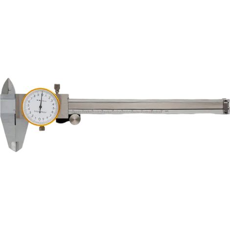 Pied À Coulisse À Cadran - 0-150 mm - Précision 0,02 mm - Acier Inoxydable - Pour Mesure Extérieure Intérieure Et Profondeur - 1 Pièce