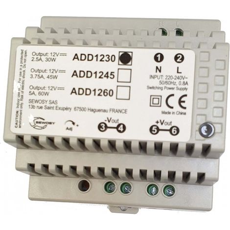 Alim 12VCC 4A 48W DIN 3 modules - CAME FR2809 (1/2)