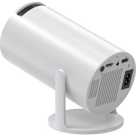 Projecteur portable à duplication d'écran haute définition pour une utilisation à domicile et en extérieur.