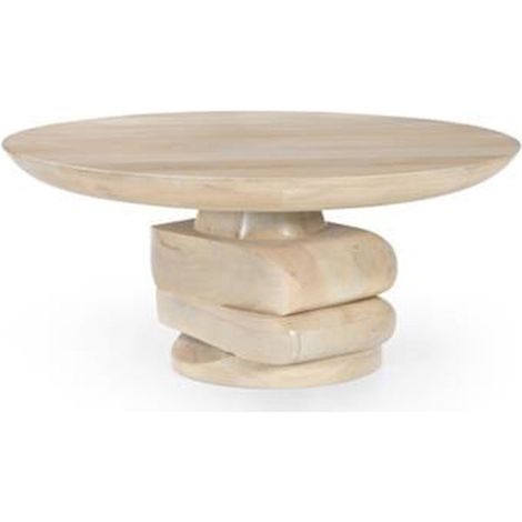 Table basse en bois gris élégance contemporaine - Gris naturel contemporain (1/5)