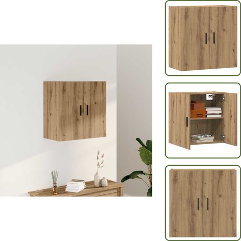 Wandschrank Artisan-Eiche 60x31x60 cm Holzwerkstoff - Wandschrank - Wandschränke - Schrank - Aufbewahrungsschrank (1/5)