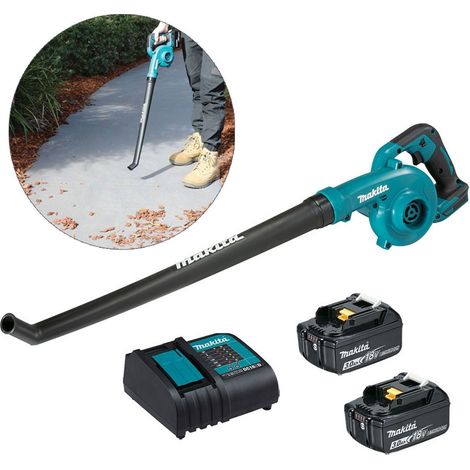 Makita DUB186SFE 18v Cordless Garden Leaf Blower Lithium Ion Long Nozzle 2x3.0ah (1/5)