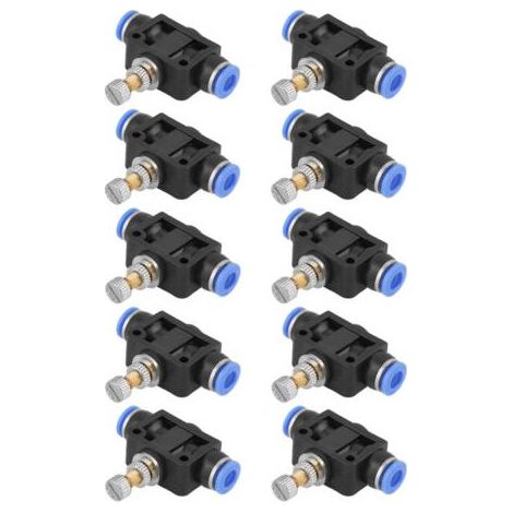 Régulateur de débit d'air pneumatique, contrôleur de vitesse de débit d'air facile à installer, pratique pour la famille et les amis, outils de tuyauterie à jointure rapide (1/5)