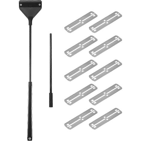 Grattoir à algues pour aquarium avec tige d'extension et 10 lames (1/5)