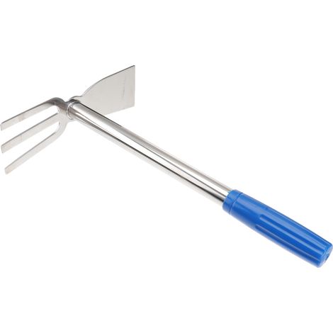 Binette de Jardin Désherbeuse Manuelle, Outil de Culture avec Râteau et Sarcloir, Désherbeur Oscillant pour Pelouse, Terrasse et Jardinage, Lot de 1 (1/5)