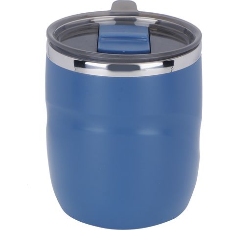 Tasse Isotherme 400ml en Acier Inoxydable Anti-Brûlure avec Couvercle - Idéal Bureau, Maison, Cadeau (Bleu) (1/5)