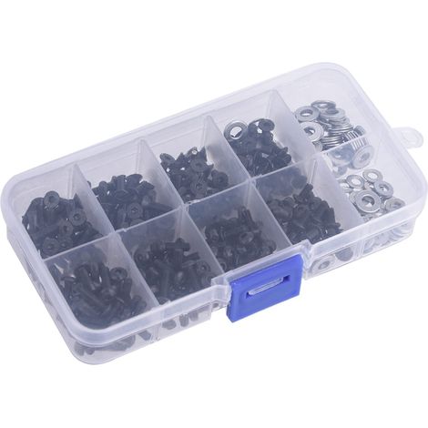 Jeu de vis plates et rondes, 340 pièces/180 pièces, boîte d'accessoires pour voiture HSP RC 1/10 (spécification 1 340 piè (1/5)