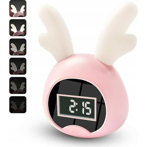Réveil Pxcl Petit Réveil Veilleuse Lapin Rose (1/3)