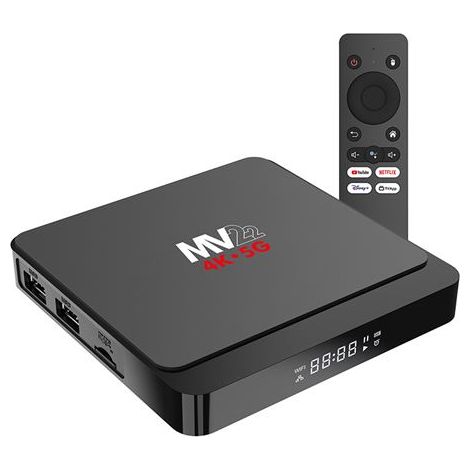 Muvip MV22 Mini PC Smart TV 4K 5G - Android 14 - Quad Core - 2GB RAM - 16GB - Color Negro
Especificaciones:
-CPU: All Winner H618 Quad core ARMÂ® Cort