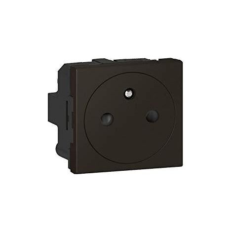 Enchufe eléctrico Legrand Mosaic 2P T 16A negro mate