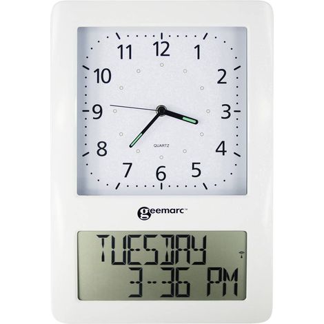 Geemarc VISO50WHVDE Radiocontrollato Orologio da parete Bianco (1/5)