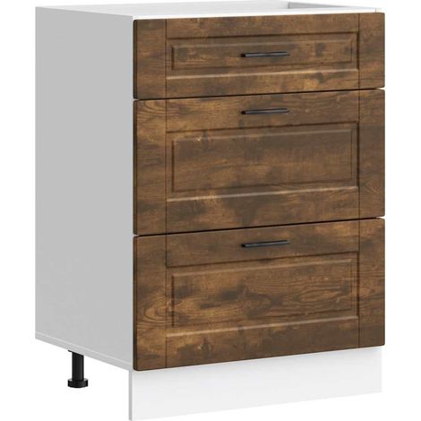 Maison Exclusive - Base da Cucina Porto Rovere Fumo in Legno Multistrato