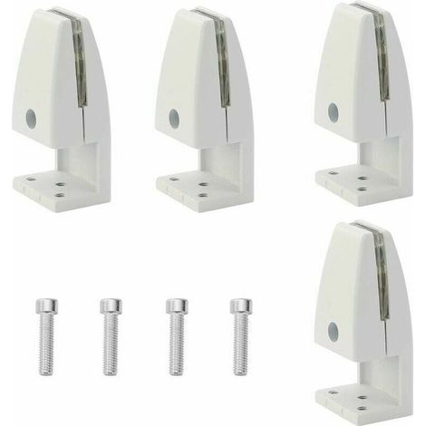 [NUNCA USADO] INHHUB - Juego de 4 abrazaderas para divisores de escritorio, clips de protección contra estornudos de aleación de aluminio, clips para paneles de privacidad para aulas (5-20 mm) - INHHU (1/4)