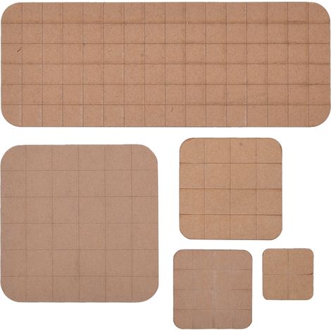 5 Pcs Rubber Stamp Block Transparent Acrylic Round Angle Manual Stamp Making Accessory (1/5)