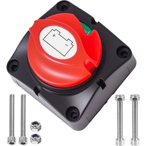 Coupe-batterie 12V-48V 200A, interrupteur d'isolement principal étanche pour voiture, bateau, camping-car, quad, marin – 1 pièce (1/5)