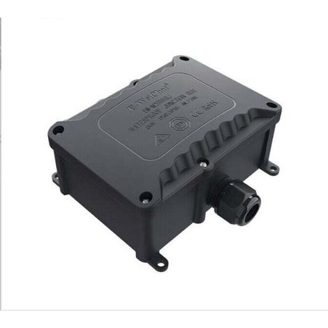 MUMU One-Piece IP68 Waterproof Junction Box for Small Black Electrical Box with Diameter Ø9mm-Ø12mm (1/4)