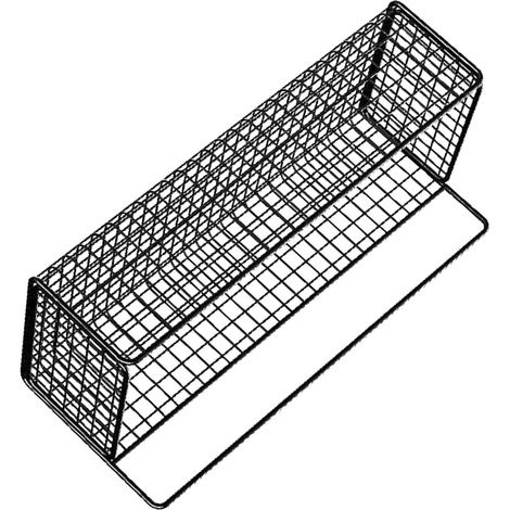 Étagère de rangement suspendue pour cuisine, panier de rangement mural sans perçage, organisateur mural pour chambre d'étudiant, noir (1/5)
