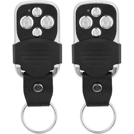 Télécommande électrique de porte 2 pièces, 433 MHz, 4 boutons, couverture poussoir, copie, avec boucle en similicuir (1/5)