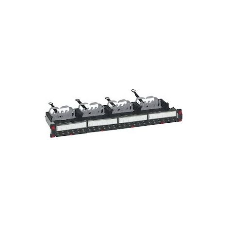 Panneau de brassage droit 19pouces 1U LCS catégorie6A équipé de 24 connecteurs RJ45 STP (033772) (1/3)