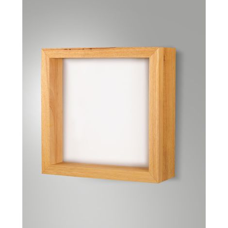 Lampada da Parete Window in Metallo e Legno Quercia 29W LED 3000K 2880lm - Design Moderno ed Elegante per Interni Raffinati e Accoglienti