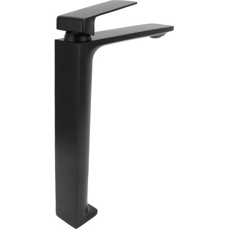 Robinet de lavabo monotrou pour salle de bain, noir, robinet d'évier avec eau chaude et froide, style nordique, avec tuyaux d'eau chaude et froide G1/2 (1/5)